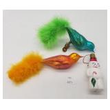 Decorative Glass Bird Ornaments & Snowman Lightbul