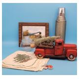 Decorative Truck w Christmas Tree, Thermos, Spode