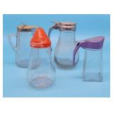 4 Vintage Syrup Dispensers