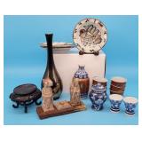 Japan Steak House Bowls, Saki Set, Carved Desk Ink