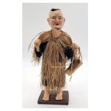 Antique Char Chen Trading Asian Fisherman Doll 9"