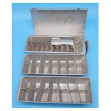 3 Vintage Aluminum Ice Cube Trays Quickube