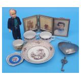 Anique China, Metal Heart w Key Ornament, Picture