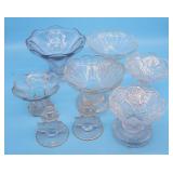 Fostoria #514 Etch Flame Candle Holders, EAPG Vase