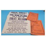 1960 Annual Banquet Lehigh Tavern Assoc. Poster &