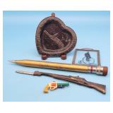 Souvenir Cast Iron Bayonet Letter Opener, Worlds F