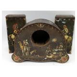 Victory V Gums & Lozenges Tin Mantle Clock & Side