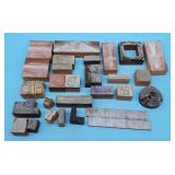 Grouping of Vintage Print Blocks Newsprint Blocks