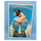 Decorative Metal Sign Kamm & Schellinger Brewing C
