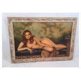 Vintage Framed Nude On Canvas Art Signed G. Ficher