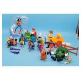 Vintage Action Figure Lot Batman Joker Robin Wonde