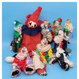 Lot of Vintage Clown Dolls China Head
