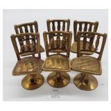 Brass Counter Chairs Doll House Furniture (6)