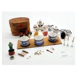 Doll House Miniatures Tool Set, Salt, Sugar Crocks
