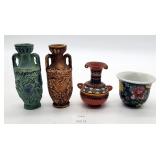Mini Cast Resin Greek Urns, Native Pottery Vase &
