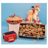 Tinker Toys, Kewpie Doll, Magnus Toy Accordian, Ti