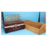 Vintage Record Racks & Storage Case