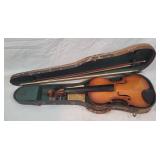 Antique Violin 5758 In Case w 2 Bows MOP Inlay