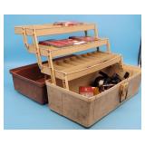 Tackle Box w Fishing Reels 4 Frothers, Ambassadeur