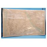 1867 Topographical Map California, Nevada, Oregon