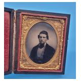 Antique Tin Type Photograph Man Civil War Era in C