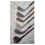 Antique Wood Shaft Golf Clubs + MacGregor, Jigger