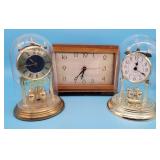2 Anniversary Clocks Glass Dome, Seth Thomas Clock