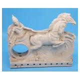 PG MFG Co TV Light & Clock Case Horses Chariot