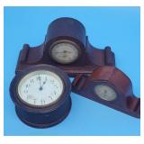 3 Antique Clocks Mantle 8 Day New Haven