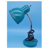 Adjustable Desk Lamp Blue Chrome Metal