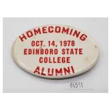 1978 Edinboro State College Homecoming Alumni Pin