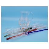 Atlantis Crystal Pitcher & Set of 6 Artland Multi