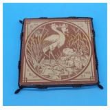 Stork King Frog Art Tile Trivet Campbell Stoke on