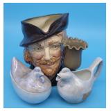 Royal Doulton Robin Hood Mug, Porcelain Bird Cream