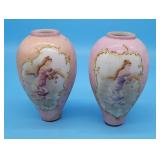 2 Hand Painted Glass Lamp Fonts