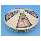 Antique Art Deco Hand Painted Custard Glass Shade