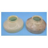 2 Vintage Custard Glass Lamp Shades