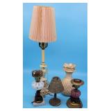 Lot of Electric Lamps Glass Font White Opalescent