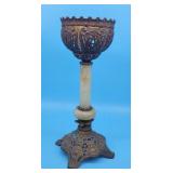 Ornate Antique Oil Lamp Base Marble