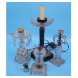 Vintage Lighting Lamps Crystal Drop Prism Bases