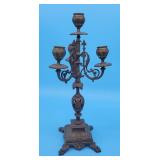 Antique Metal Candelabra Paw Foot Base