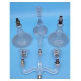 Glass Candelabra & Glass Bases, Candle Holder