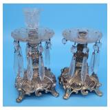 Candelabra w Wax Catchers & Crystals