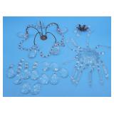 Crystal Chandelier Prisms, Wax Catcher Bobeche wit