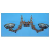Antique Hardware Double Wall Mount Oil Lamp Bracke