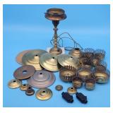 Mixed Lot of Lamp Parts And Pieces Chimney Holders