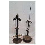 Antique Lamp Bases (2) Electric & Oil