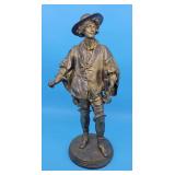 Antique Muskateer Bronze Finish Statue Sculpture S