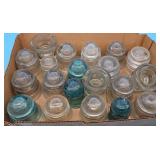 20 Antique Glass Insulators Hemingray Armstrong Wh