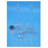 Crystal Trumpets & Other Crystal Candleabra Pieces